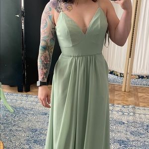 Morilee bridesmaids dress size 6 sage green